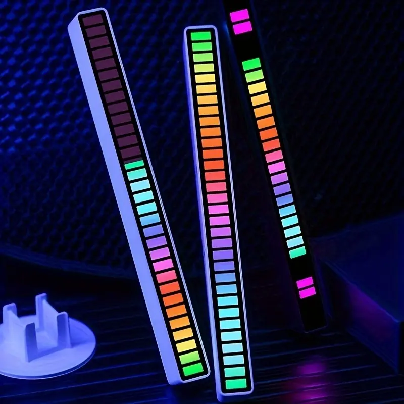 Joytutus USB-Powered RGB LED Light Strips - 32 LEDs, 12 Modes, 5 Speeds, 5 Brightness Levels, Voice Control, Sound-Sensing Rhythm Sync, Room Accessories, Gaming Setup Lights, Cool Room Gadgets for Novelty Lighting Decor