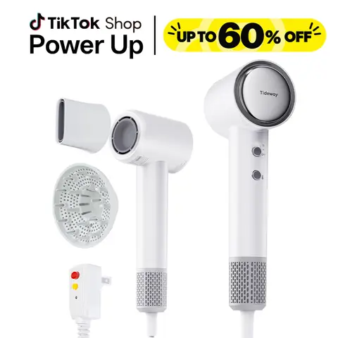Tideway SilkJet Titanium Edition Hair Dryer Styler - 110000 RPM Motor, 4 Temp Settings, Hydrating Ionics, Heat Protection, Diffuser, Multi Styler Dryer, Anti-Dandruff Airflow Styling Tool (TikTok Shop Back to School) techvibes