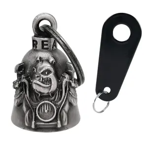 Halloween Bell,Gremlin/Guardian bell,Motorcycle Bell/Motorcycle Key Chain for Bikers Women Men W/Hanger,Biker Bell for Riders,Good Luck Riding Bell Spirit Bell Moto Accessories