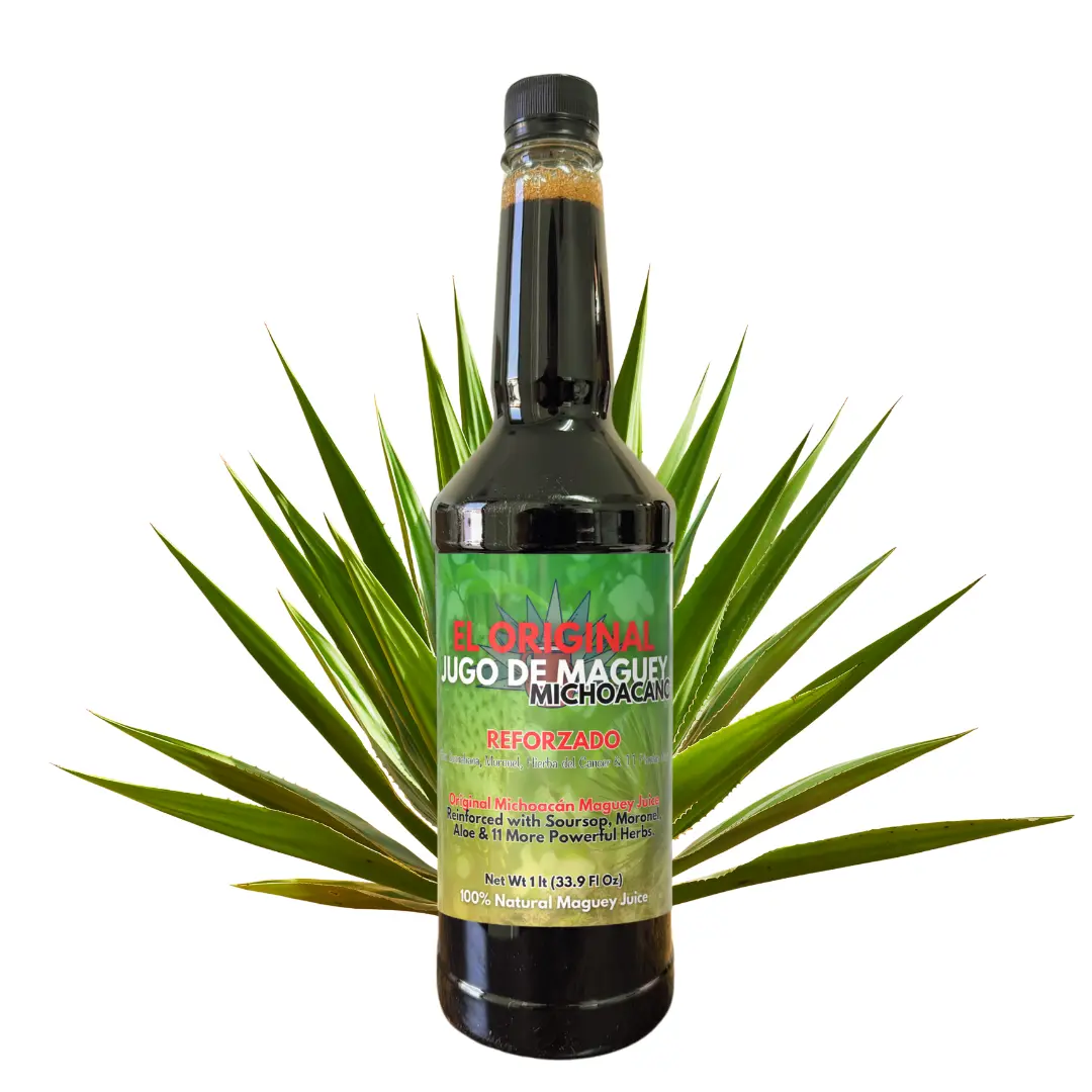 Natural Maguey Herbal Juice Tonic - 1L (33.3 Fl Oz) All Natural Beverage, Fortified with Guanabana, Moronel, Cancerina, Aloe, Traditional Daily Detox, Fruity Healthy Drink, Herbal Blend, Healthy Drinks, Fruity Drink