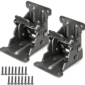 2-Pack Folding Brackets, Lock ExtensionHinge, Foldable Brackets Hardware for Table,Workbench, Platform