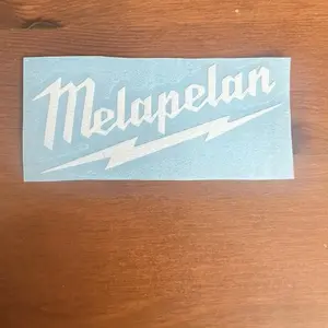 All white melapelan vinyl decal