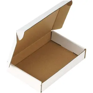 Recyclable Corrugated Small Box Mailers - 6" x 4" x 1" - Cardboard Box Perfect for Shipping Small Mobile Phone Case, 50 Pack - White