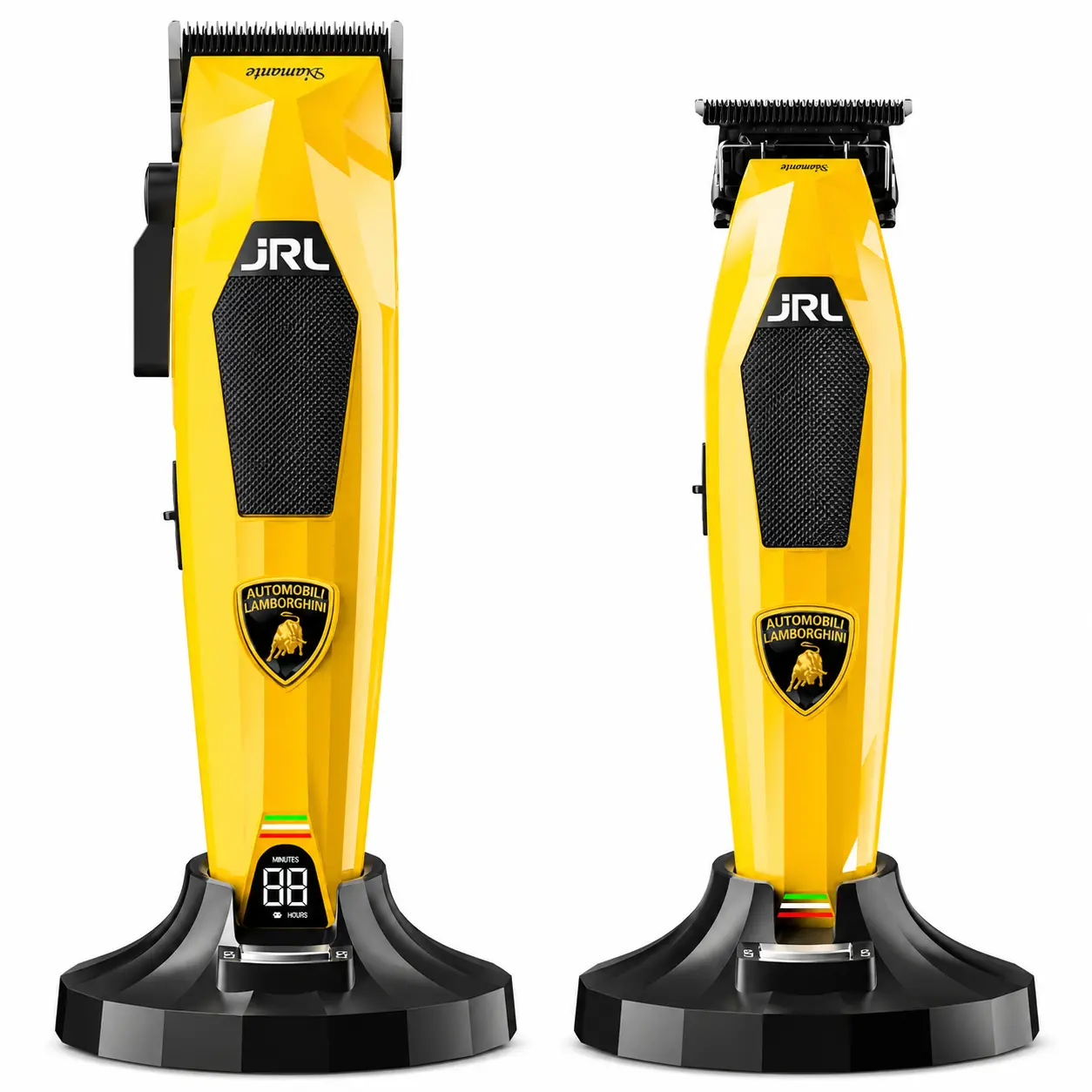 JRL x Lamborghini Diamante Yellow Combo Set (DI2025Y) – Clipper & Trimmer with LED, Dual-Speed & Reset-IQ Charging