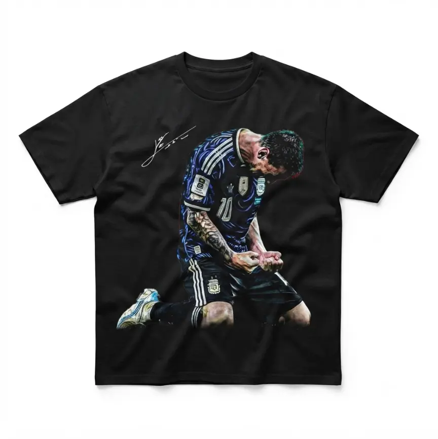 Messi "ONE MORE" Adults and Youth T-shirt, Football Fan Tee, Argentina Flag Game Day Apparel, summer tee, kids graphic tees, mens clothing, youth clothing, streetwear, youth graphic tees