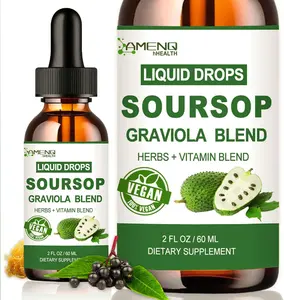 Soursop Graviola Liquid Drops, Organic Soursop Leave Extract w/Sea Moss, Elderberry Vitamin C and Zinc, 16-in-1 Soursop Bitters Liquid for Cell Support, Antioxidant and Immune Support 2 Fl/Oz