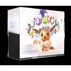 Pokemon TCG Scarlet & Purple Prismatic Evolutions Elite Trainer Set 9 Booster Packs Dice Sleeves & Sealed Eevee Promo Card
