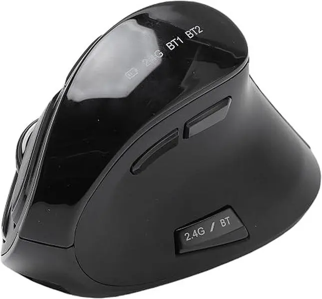 Ergonomic Vertical Mouse with Silent Click, Bluetooth and 2.4G Dual Mode, DPI 1000/1600/2400, for Laptop PC Desktop