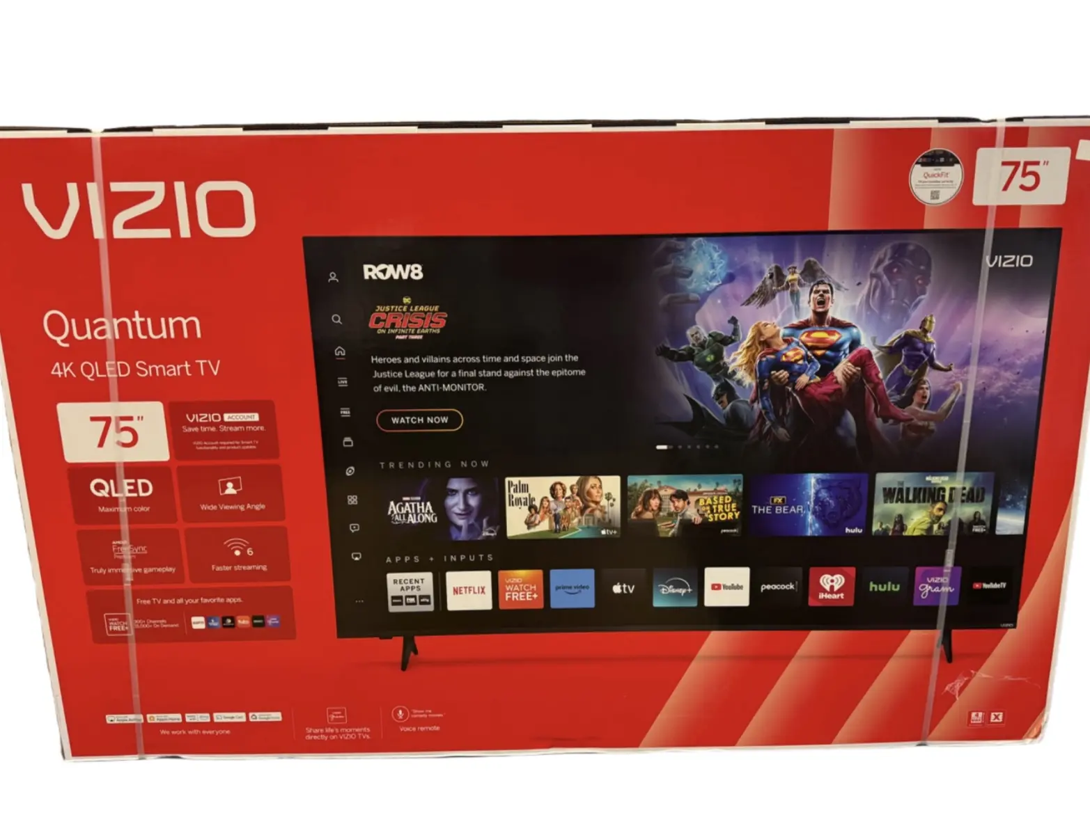 VIZIO 75" Class Quantum 4K QLED HDR Smart TV M75Q6-L4 with 4K Resolution & HDR Support for Home Entertainment