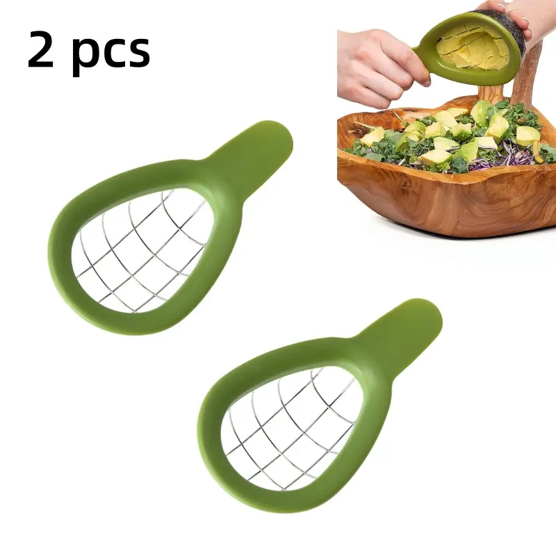 2 PCS Multifunctional Fruit Tool Set, Avocado Slicer Pitter, Watermelon Cutter, Easy Fruit Pulp Remover, Reusable Durable Fruit Cutter for Kitchen, Camping & Outdoor Use-MM1
