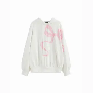 Cider Terry Bowknot Graphic Drawstring Hoodie SwimWeek