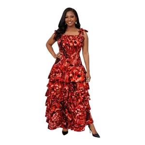 CRZ Ankara Long Layered Dress