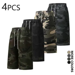 Men’s summer tactical shorts with slanted camouflage pattern, loose fit, drawstring mid-thigh length; stylish trend piece with a drawstring elastic waistband, quick-dry relaxed fabric, trendy camo style, classic color combinations—an ideal birthday/holida