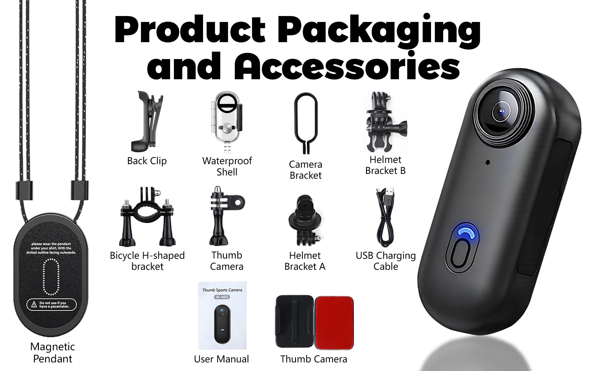 NUISK Thumb Action Camera, Portable POV Body Cam, Ultra Compact, Hands-Free, Magnetic Mount. Ideal for Cycling, Pets, Vlogging. Supports U3+ Card, Waterproof. Perfect Gift for Beginners. Spring Renewal. tiktokshopspringglowup NUISK Thumb Action Camera, Portable POV Body Cam, Ultra Compact, Hands-Free, Magnetic Mount. Ideal for Cycling, Pets, Vlogging. Supports U3+ Card, Waterproof. Perfect Gift for Beginners. Spring Renewal. tiktokshopspringglowup