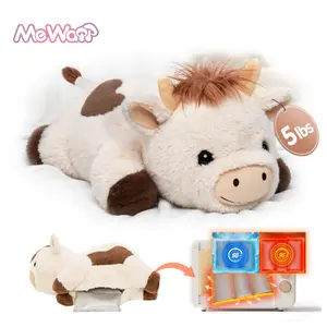 Removable Heating Pad – 5lb Weighted Mewaii Premium Plush, Microwavable & Freezable Stuffed Animal, Hot & Cold Cuddle Toy for Stress Relief