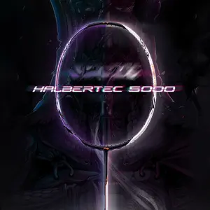 LI-NING Halbertec 5000 (4U) Unstrung Badminton Racket Pearl White Carbon Fiber Frame Fluorescent Pink Accents Comfort Grip AYPT373