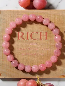 Pink Wealth Magnet Bracelet, Rose Quartz & Pink Aventurine for Money Luck, 8mm Feminine Abundance Jewelry with Golden Manifestation Charms, Beaded Bracelet, Wealth Symbolism, Dainty Crystal Bracelet, Charm bracelets
