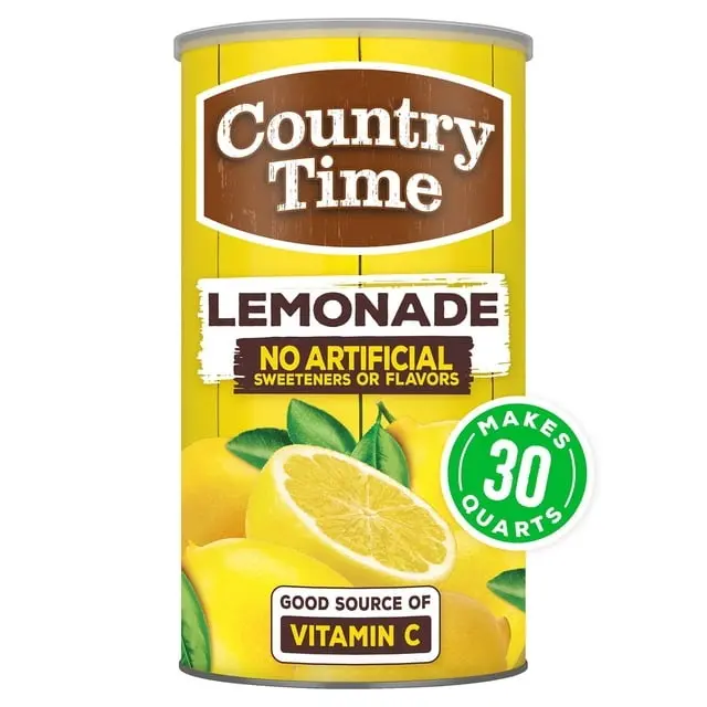 Country Time Powdered Lemonade Drink Mix, 82.5 oz Canister – Refreshing Lemon Flavored Drink Mix