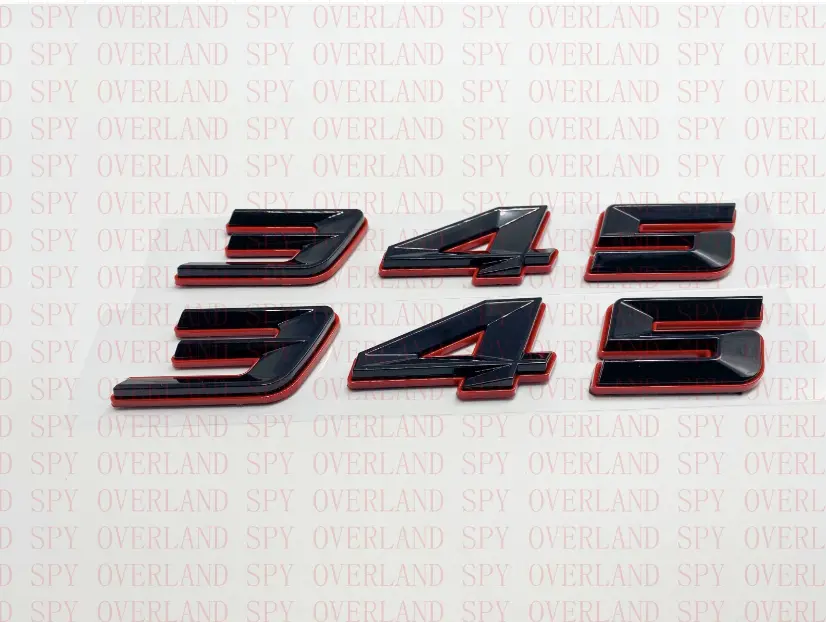 HEMI (Black and Red) Badge Emblem – Adhesive Fender/Side Logo Sticker for Trucks & Cars