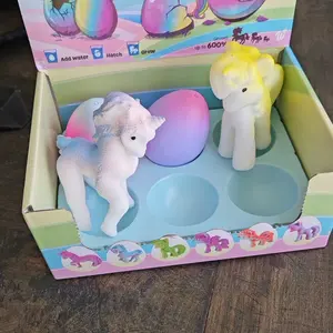 Water Activated Dinosaur Hatching Surprise Eggs 6 Water Activated Dino Eggs Grow 600% with Educational Cards for Kids - Capsules