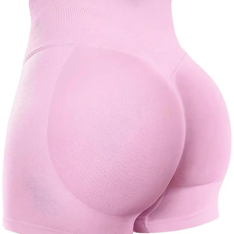 Women's Solid High Waist Sports Spandex Shorts - Breathable Comfortable High Stretch Skinny Shorts for Gym and Indoor/Outdoor Wear Legging Fitness Exercise