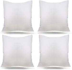 4 Packs 18" x 18" Premium White Throw Pillow Insert Hypoallergenic High-Resilient PP Cotton Stuffer Pillow Insert Square Form Sham Stuffer Decorative Pillow, Cushion (18" x 18") Orthopedic Memory Foam