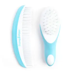 Primo Passi - Super Soft Blue Baby Comb & Brush Set
