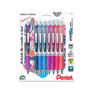 EnerGel Expressions, Creator Pack, Liquid Gel Pens, (0.7mm) Medium Line, Assorted Ink, 8-Pk 