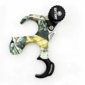 Compound Bow Aid Releaser with Wrist Straps and Adjustment Tool,Archery Release Aids with 3&4 Thumb Release Adjustable,Aluminum Alloy Aids.for Left and Right Handers.