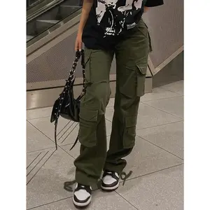 Stylish Flap Pocket Cargo Pants - Comfortable, Relaxed Fit, Versatile Y2K Design for Spring & Fall, Women's Fashionable Clothing for Outdoor Activities Womenswear Bottom