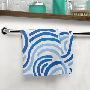 Blue Lines Face Towel