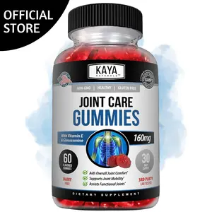 Kaya Naturals Joint Care Gummies for Back, Knees & Hands | Extra Strength Natural Joint & Flexibility Support, Immune Support - Glucosamine Gummies for Women & Men - 60 Count