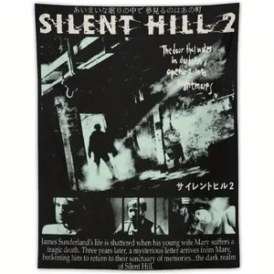 Silent Game Wall Tapestry, Casual Printed Poster Banner Fan Flag Tapestry Art Prints Wall Painting Artworks Tapestries Hanging Picture Gift Bedroom Home Decor