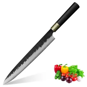 Yanagiba Japanese Sushi Knife, For Sushi & Sashimi Prep, Hand-Forged VG10 Blade, Flat Grind Precision, Brass Bolster, Ebony or Olive Wood Handle – Pro Chef & Collector Gift | Kajiya Asakusa 11 Inch