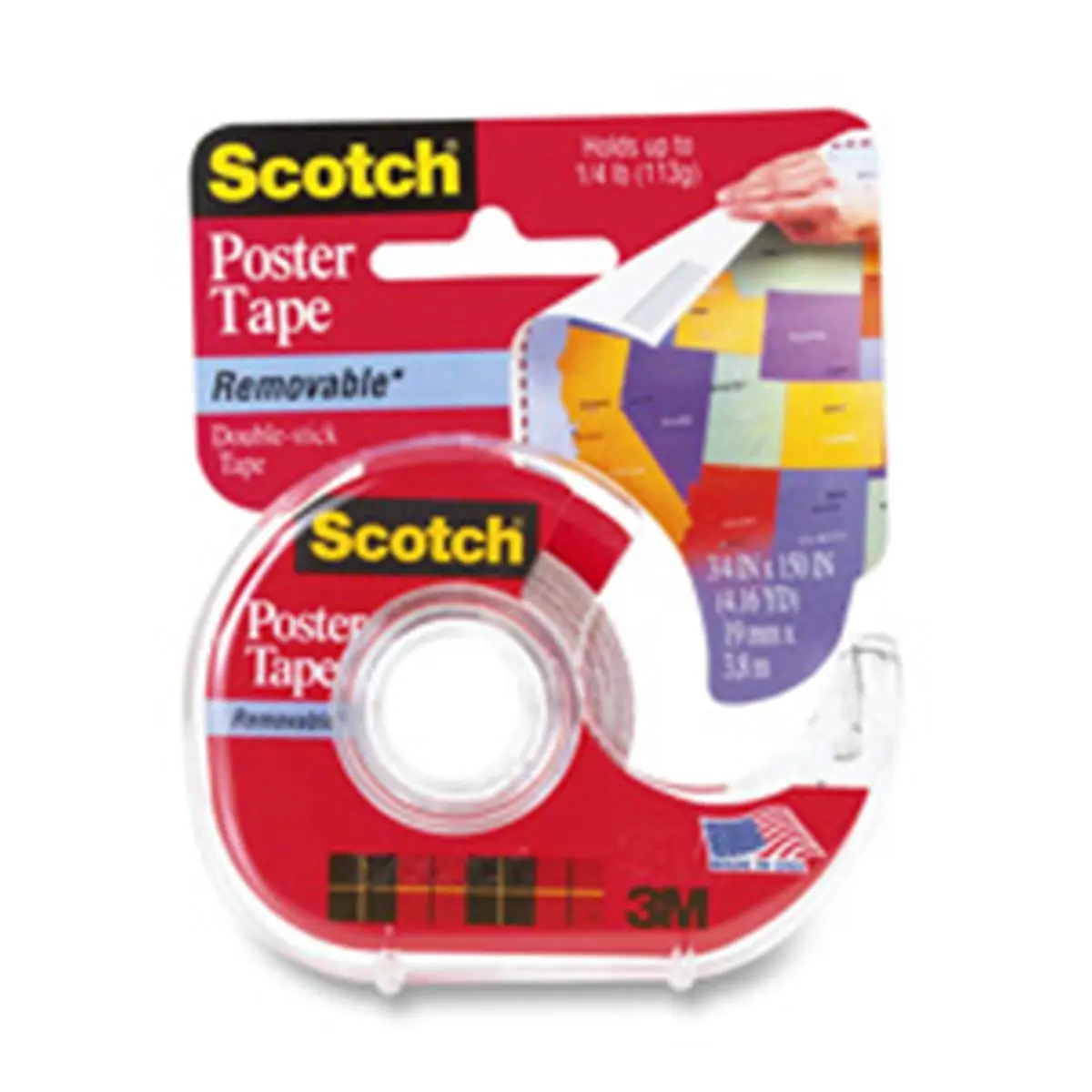 3M  Removable Poster Tape- .75in.x150in.- Clear