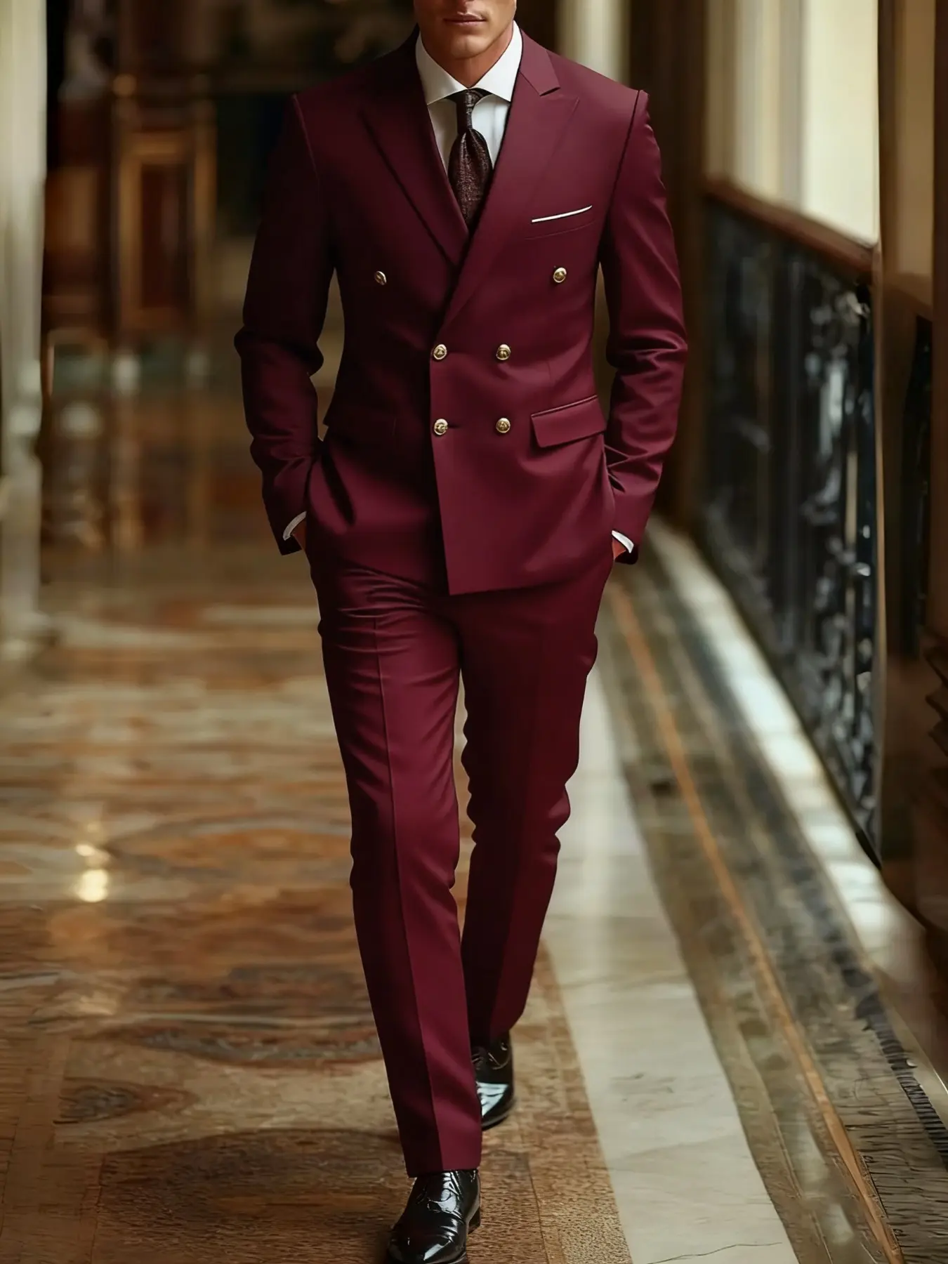 2pcs Men's Suit - Blazer + Trousers, Long Sleeve, Stylish and Elegant Formal Wear, Premium Quality Groom Business Attire for Weddings, Work, Parties