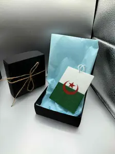 Algeria Flag Luxury Car Air Freshener – Premium Scented Hanging Decoration – Exclusive Gift for Car Enthusiasts & Proud Algerians