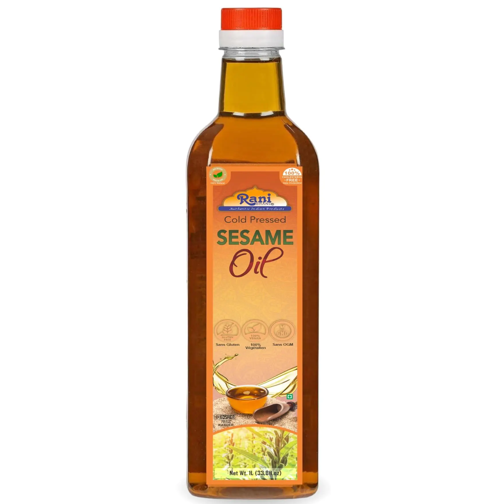 Rani Sesame Oil 33.8 Ounce (1 Liter) Cold Pressed | 100% Natural | NON-GMO | Kosher | Vegan | Gluten Free