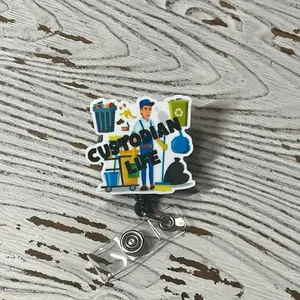 Male Custodian Badge Reel