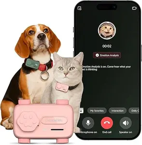 GlocalMe PetPhone for Dog and Cat, Support Play Music and 2-Way PetChat, Pet Community and AI Health Alerts, Real Time Tracking and Virtual Fence, Unlimited Range Pet GPS Tracker