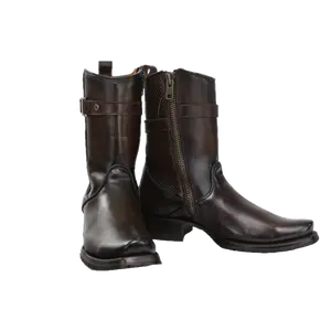 Cuadra Men's Hand Painted Brown Leather Boots CU582