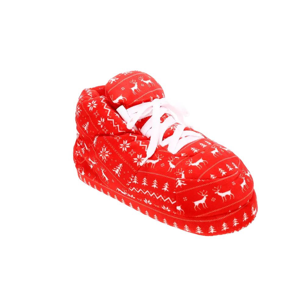 Ugly Sweater Plush Slippers - Festive Design, Supreme Comfort, Non-Slip Sole, Plush Velvety Material, 100% Breathable Polyester, Perfect Gift for Holiday Parties
