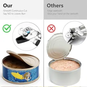 Can Opener Manual, Can openers top rated, Handheld Strong Heavy Duty Stainless Steel Can Opener, can openers for seniors,Comfortable Handle, Sharp Blade Smooth Edge, commercial can opener with Multifunctional Bottle Opener