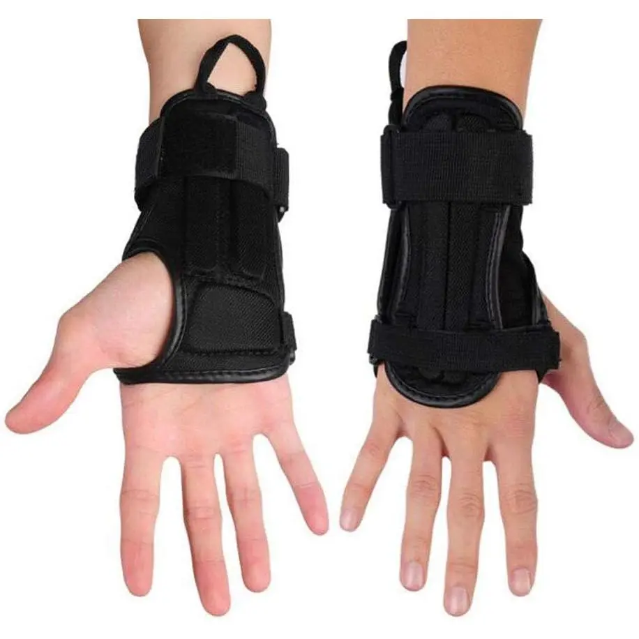Impact Wrist Guards, form-fitting wrist protection designed for snowboarding, skateboarding, motocross, street racing, mountain biking, and weightlifting.