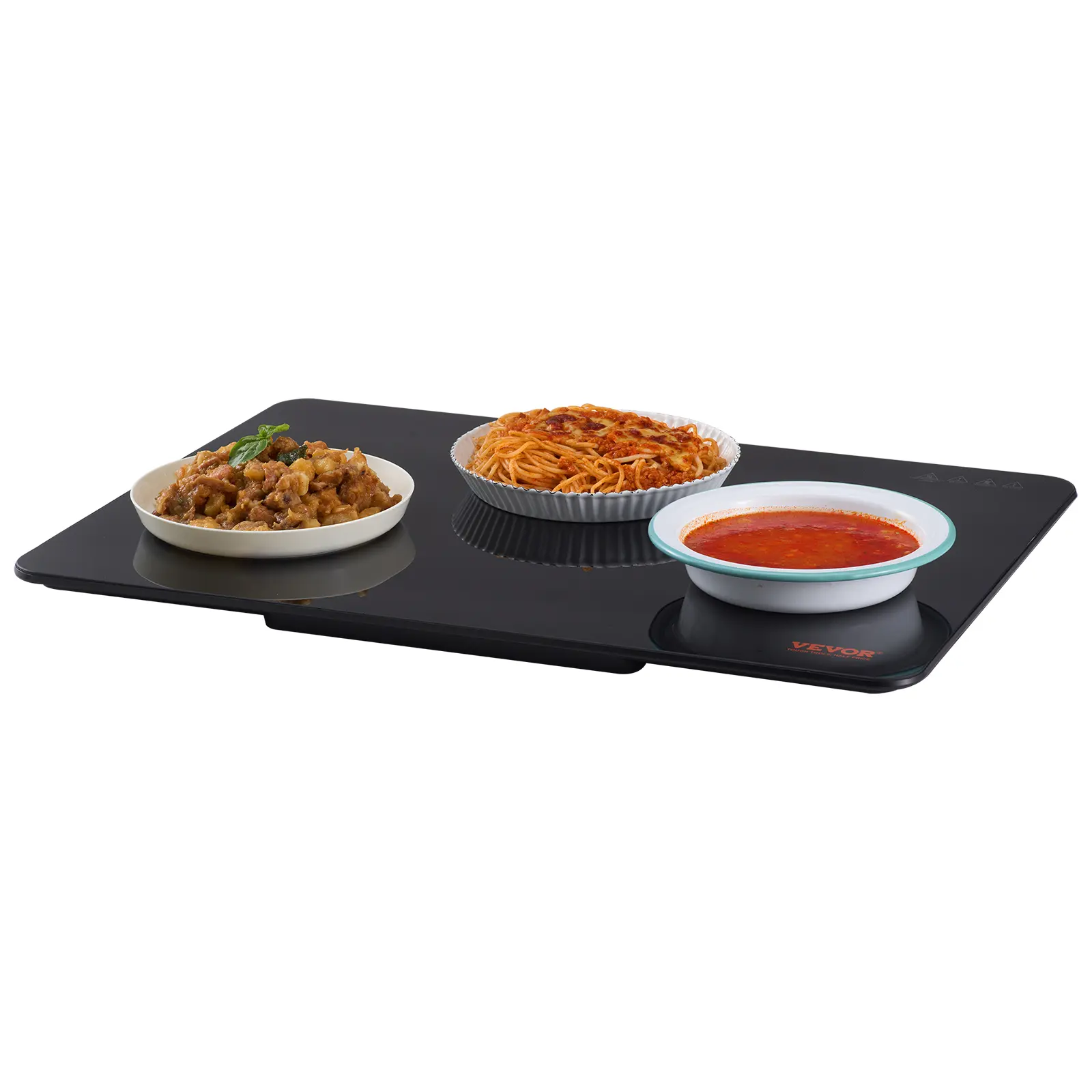 【Summerfinds】VEVOR Electric Warming Tray, 16.5" x 23.6" Portable Tempered Glass Heating Tray with Temperature Control (65-90℃), Perfect for Dinner, Catering, House, Parties, Events, Entertaining and Holiday, Black