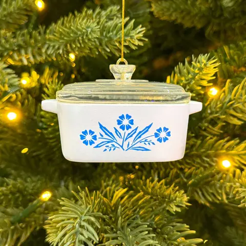 Mini Cornflower Casserole Ornament