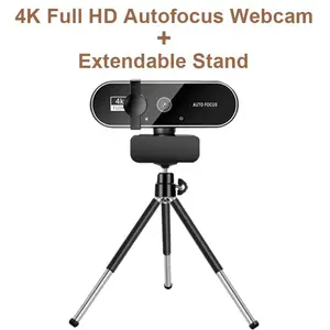 4K Full HD Webcam with Microphone Autofocus 8MP Website Camera for Windows PC Laptop IOS Macbook External Web Cam Video Calling