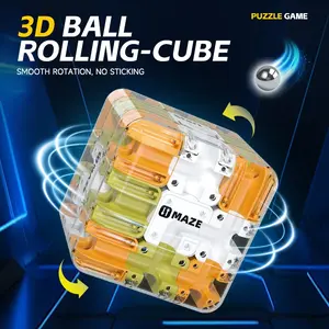 3D Roller Maze Rubik's Cube Three-Step Competition Pk Logical Thinking Focus Toy for Boys Children Stress Relief Training Puzzle Toy