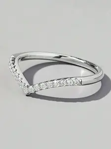 S925 Sterling Silver Women's Elegant Artificial Zircon Inlaid Ring, Exquisite Trendy Ring, Fashionable Jewelry Accessories for Women As Engagement Ring, Wedding Rings