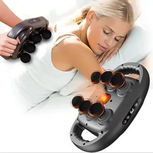 6-head Back Massager, 9-speed Adjustment Muscle Massager with Red Light Heating, Professional Muscle Massage Tool for Home & Travel, Adjustable Intensity, Muscle Relaxer, Red Light Feature